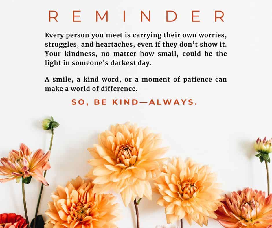 reminder be kind